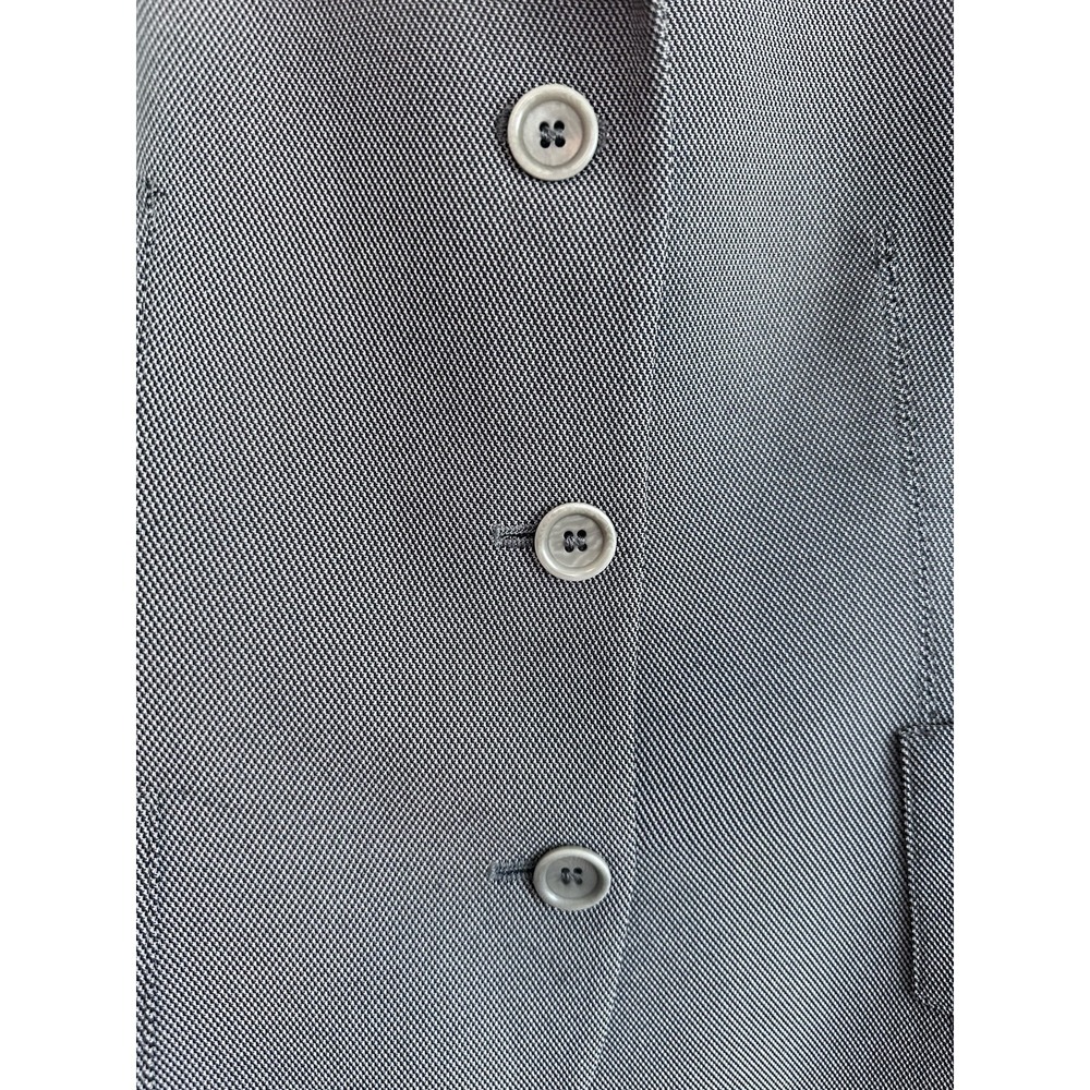 [FLAW] Armani Collezioni Womens Grey Blazer Size 44 / MEDIUM Structured Jacket - Picture 6 of 16